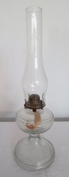 Vintage Sun Green Glass Oil Lamp