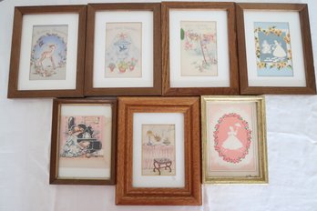 Small Framed Vintage Greeting Cards