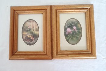 Small Framed Photos Of Flowers 70's Style