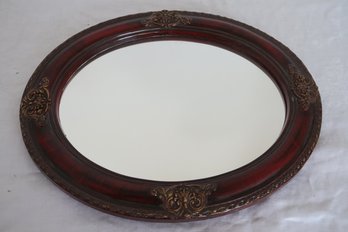 Oval Wood Frame Mirror