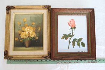 Two Original Flower Paintings