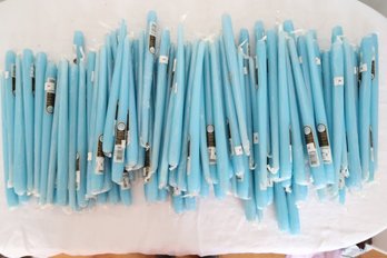 100 Blue Taper Candles