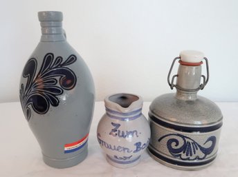 Assorted German Pottery Bottles