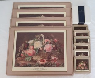 Pimpernel Rose Basket Placemats And Coasters