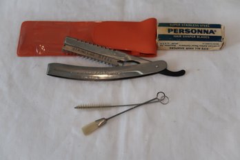 Vintage Spornette Hair Shaper Thinning Texturizing Shaving Razor With Extra Blades