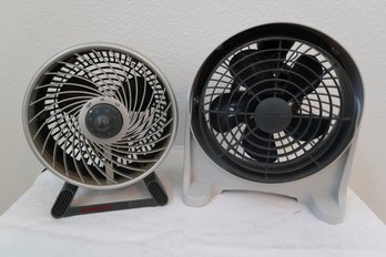 Pair Of Small Tabletop Fans