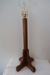 Vintage Oak Table Lamp