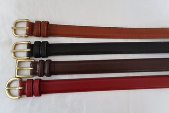 Leather Coach Belts Set Of 4