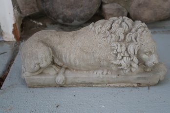 Small Concrete Lion Statue