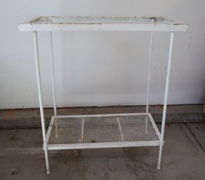 White Iron Tall Table / Plant Stand (378)