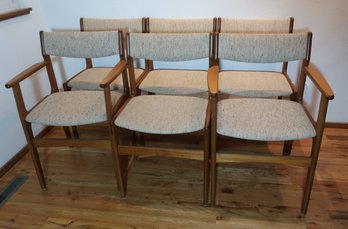 Set Of 6 Danish Teak Chairs