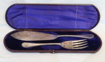 Antique Boxed Silverplate Service Set