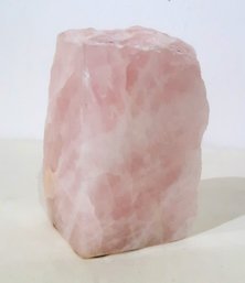 Rose Quartz With Polished And Rough Sides