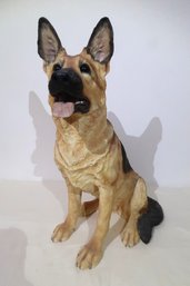 Large German Shepherd Dog GSD Resin Statue Fireside Dogs