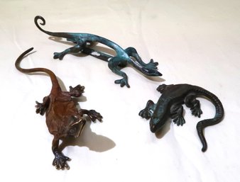 Collection Of Small Metal Lizards