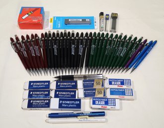 Pentel P205 Mechanical Pencils (32), Erasers & Leads