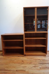 3 Piece Modular Danish Teak Cabinet / Shelves / Entertainment Center