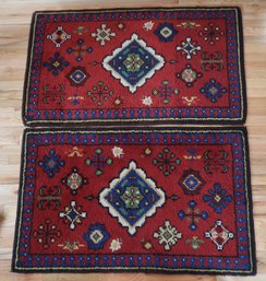 Set Of Two Small Turkish Rugs