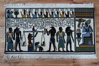 Egyptian Rug With Hieroglyphic Design