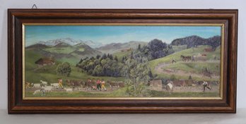 Original Painting Of Swiss Countryside
