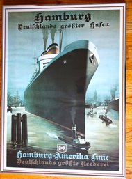 Travel Poster Hamburg-Amerika Linie