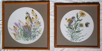 Counted Cross Stitch Lark Sparrow &  Meadow Lark - Crossed Wing Collection