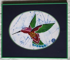 Framed Batik Of Hummingbird