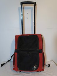 Global Pet Products Inc Red Rolling Bag/backpack