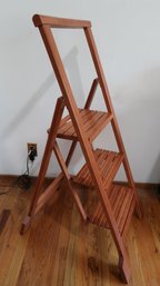 Aris Biblio 3 Step Stool,  Solid Wood Made In Italy