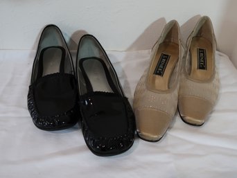 Dressy Shoes In Black And Gold Size 9