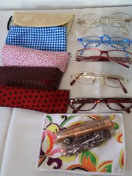 Mixed Lot Reader Glasses With Cases