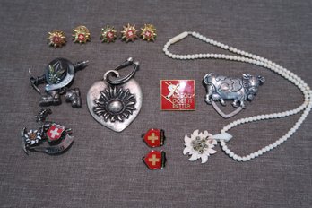 Swiss Hiking Pins And Other Swiss Jewelry