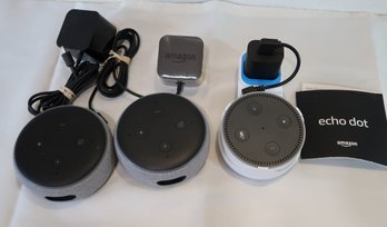 Set Of Three Amazon Echo Dot