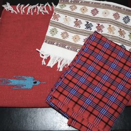 Mixed Lot Blanket, Table Cloth, Table Runner