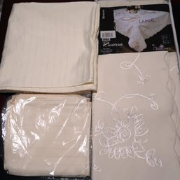 Table Linens In Ivory Color