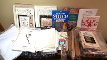 Lot Of Cross-stitch And Embroidery Supplies And Patterns