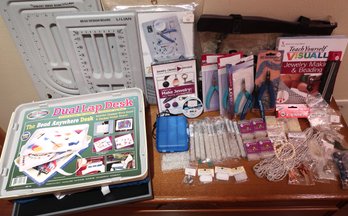 Lot Of Jewelry Making And Beading Supplies & Tools