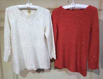 Anne Klein Sparkle Sweaters Size Medium