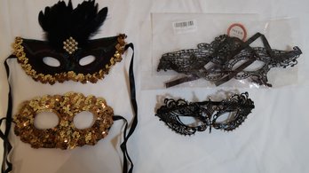 Lot Of 4 Small Masks