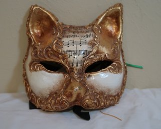 Golden Musical Cat Mask From Italy