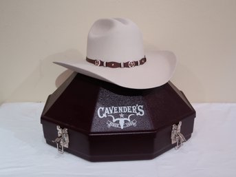 Cavender's Western Hat With Hard Hat Box
