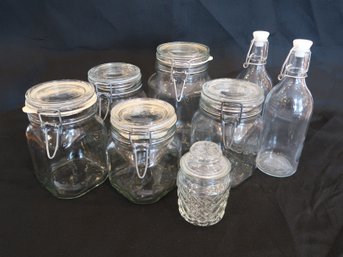 Glass Storage Jars Cannisters - Italy