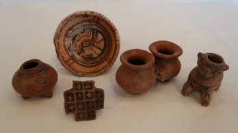 Collection Of Small Primitive Pre-columbian Clay Figures