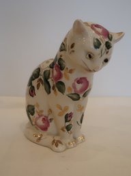 Floral Ceramic Cat