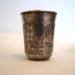 Antique Russian 84 Silver Kiddush Cups