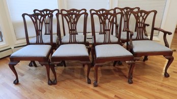 Beautiful Chippendale Style Dining Room Chairs 8 Total
