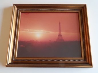 Vintage Eiffel Tower Sunset Photo