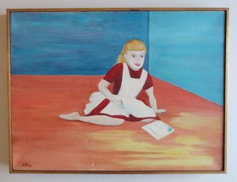 Portrait Of Child - Oil On Canvas