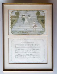 Framed Musical Print 'the North Wind Does Blow'