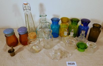 Mixed Lot Small Glass Bottles And Containers